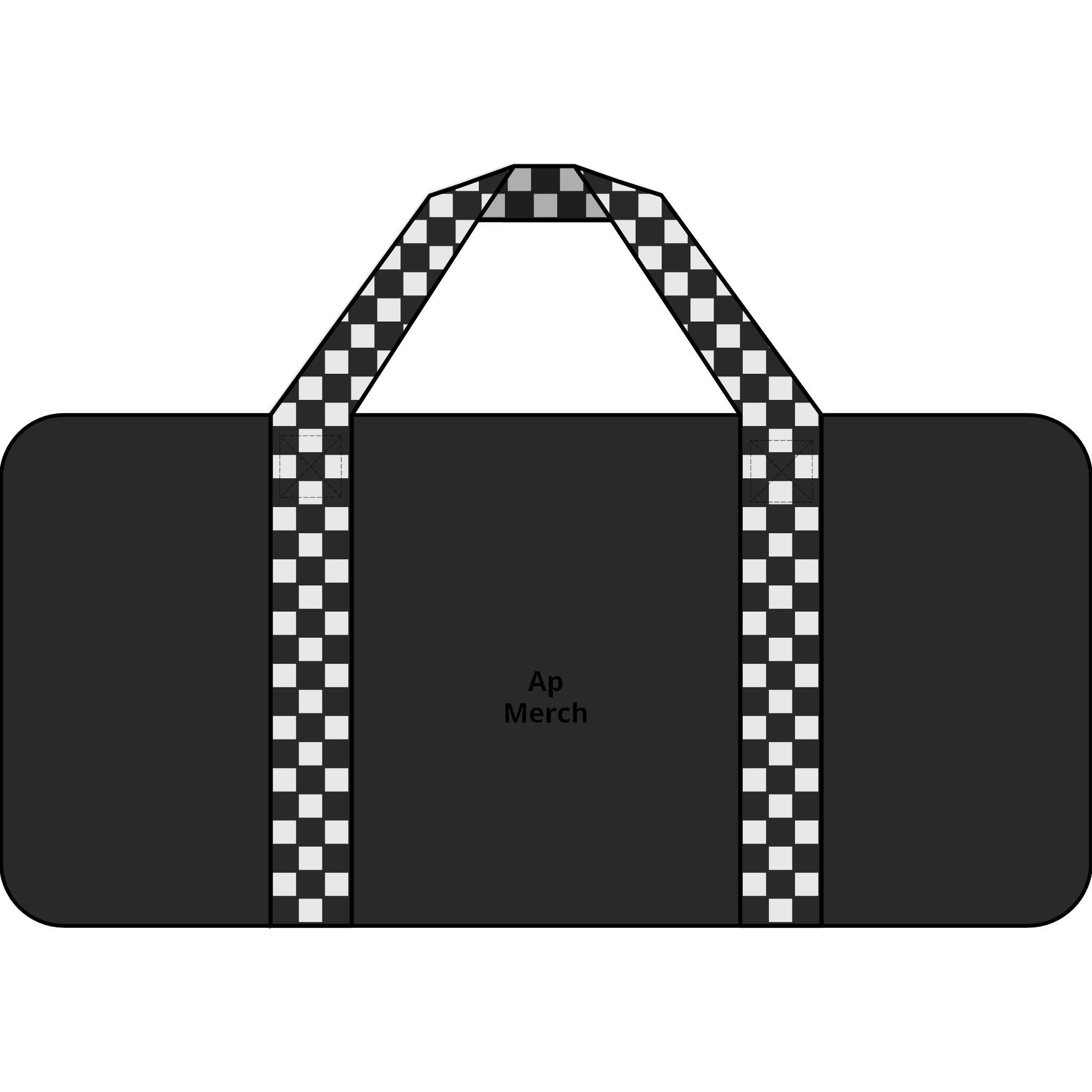 Tripper Duffel Bag — Checker Strap / Black Camo Travel Weekender