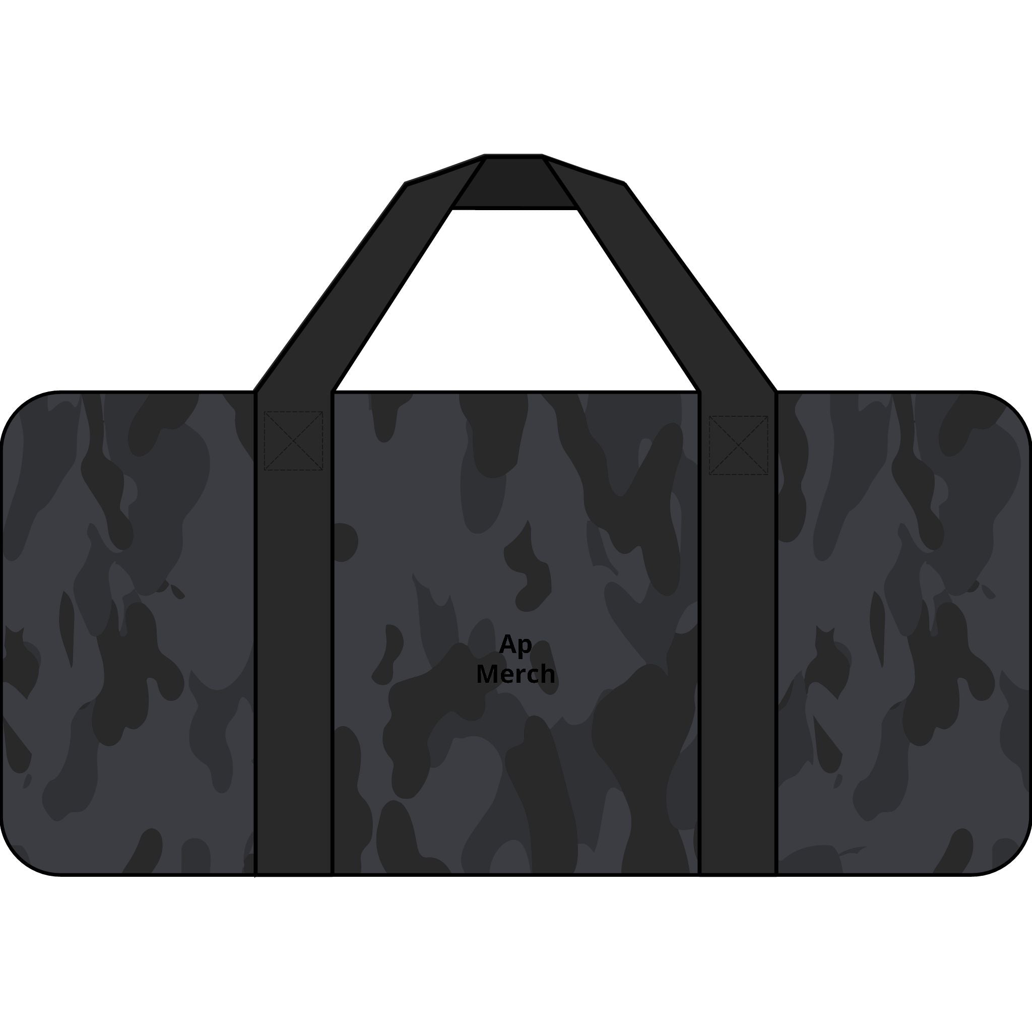 Tripper Duffel Bag — Checker Strap / Black Camo Travel Weekender