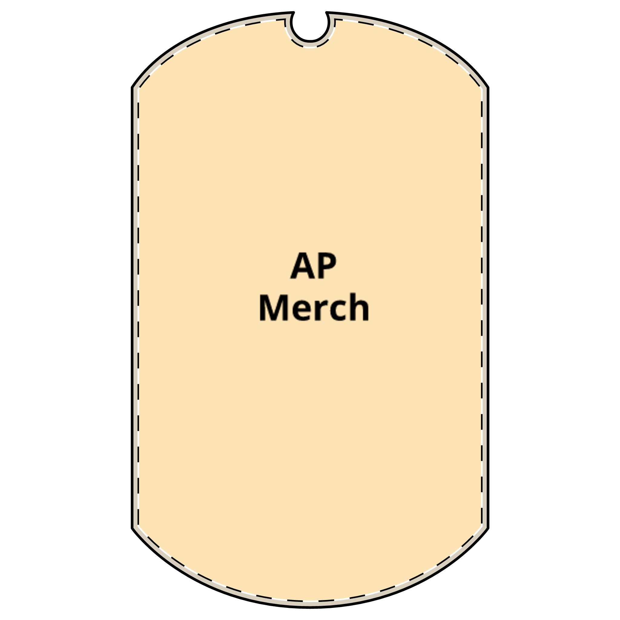 Dog Tag Necklace — AP Merch Engraved Military-Style ID Pendant