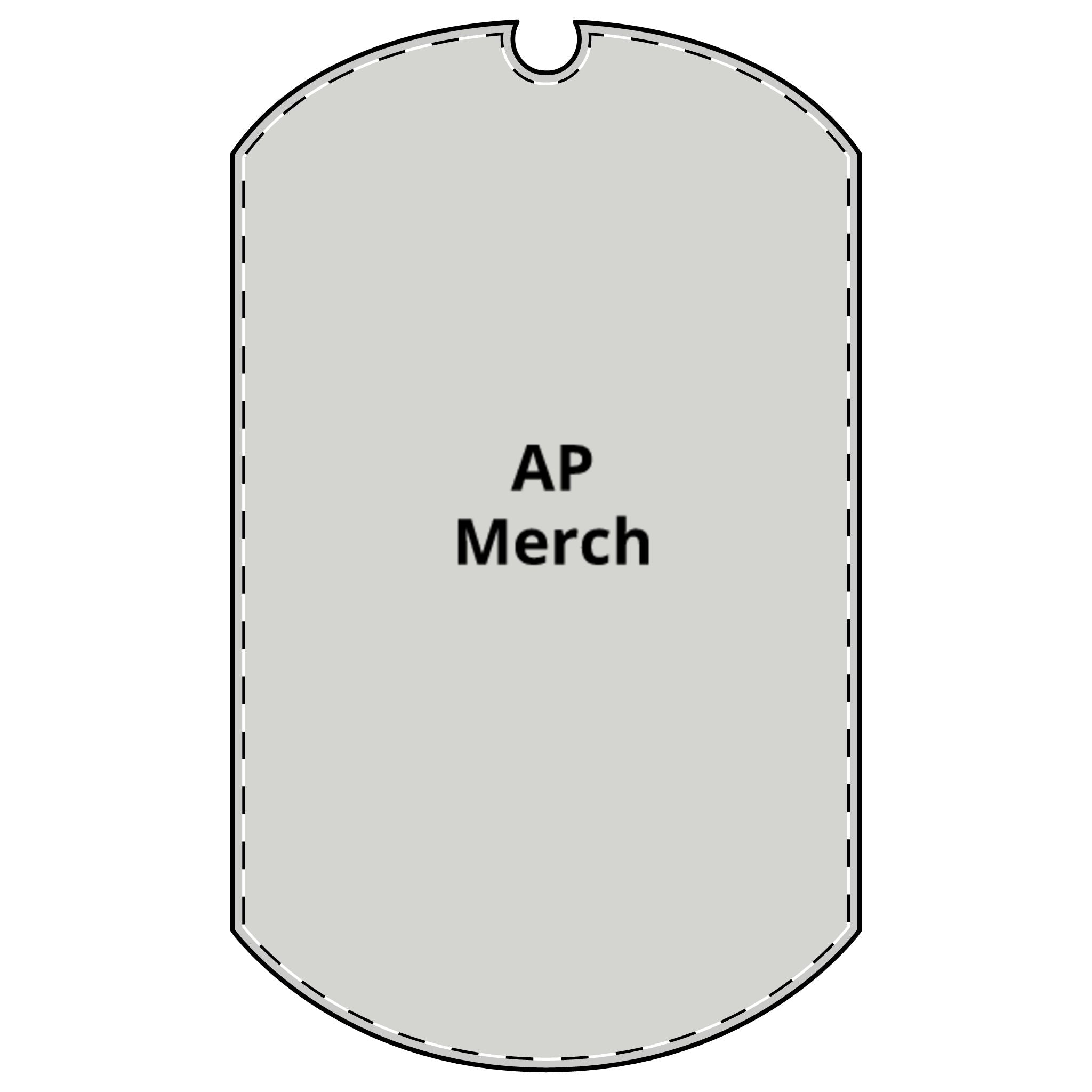 Dog Tag Necklace — AP Merch Engraved Military-Style ID Pendant